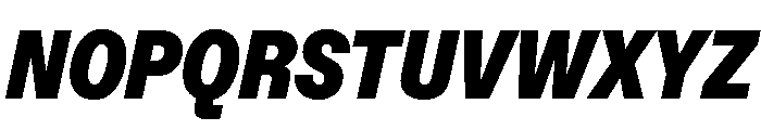 ABCFavoritCondensed UltraItalic Font UPPERCASE