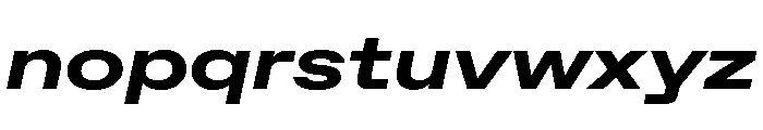 ABCFavoritExpanded ExtraboldItalic Font LOWERCASE