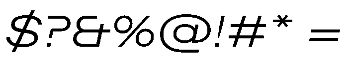 ABCFavoritExpanded LightItalic Font OTHER CHARS