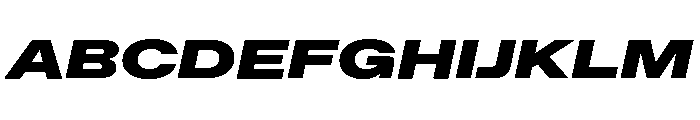 ABCFavoritExpanded UltraItalic Font UPPERCASE