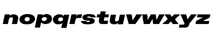 ABCFavoritExpanded UltraItalic Font LOWERCASE