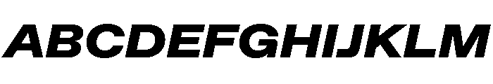 ABCFavoritExtended BlackItalic Font UPPERCASE
