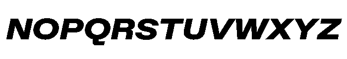 ABCFavoritExtended BlackItalic Font UPPERCASE