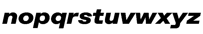 ABCFavoritExtended BlackItalic Font LOWERCASE