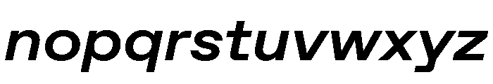 ABCFavoritExtended BoldItalic Font LOWERCASE