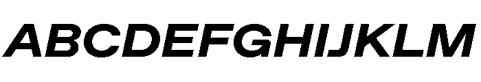 ABCFavoritExtended ExtraboldItalic Font UPPERCASE