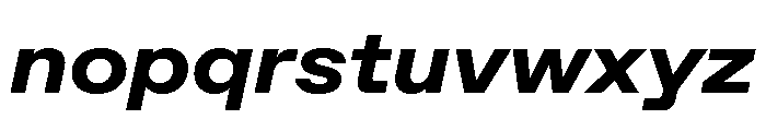 ABCFavoritExtended ExtraboldItalic Font LOWERCASE