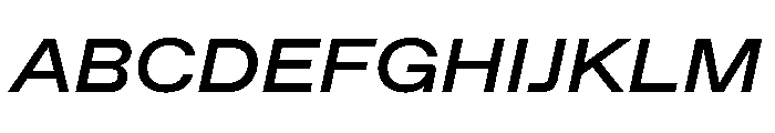 ABCFavoritExtended MediumItalic Font UPPERCASE