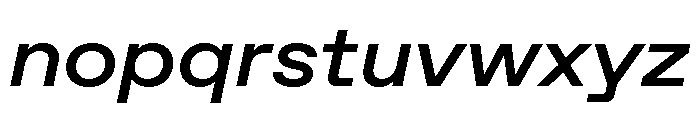 ABCFavoritExtended MediumItalic Font LOWERCASE