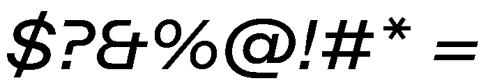 ABCFavoritExtended RegularItalic Font OTHER CHARS