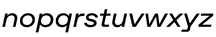 ABCFavoritExtended RegularItalic Font LOWERCASE