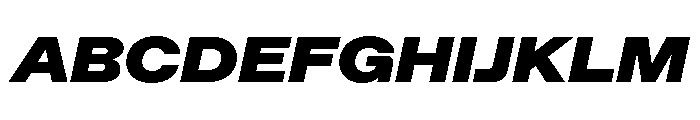 ABCFavoritExtended UltraItalic Font UPPERCASE