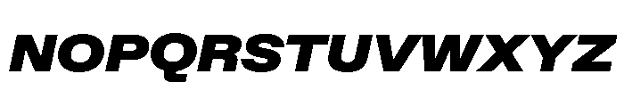 ABCFavoritExtended UltraItalic Font UPPERCASE