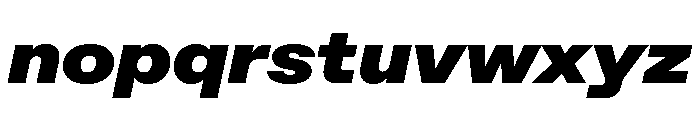 ABCFavoritExtended UltraItalic Font LOWERCASE