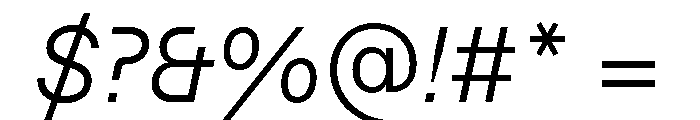 ABCFavoritLining LightItalic Font OTHER CHARS