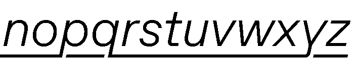 ABCFavoritLining LightItalic Font LOWERCASE