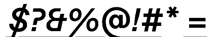ABCFavoritLining MediumItalic Font OTHER CHARS