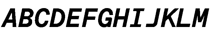 ABCFavoritMono BoldItalic Font UPPERCASE