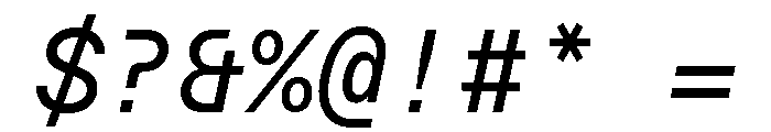 ABCFavoritMono BookItalic Font OTHER CHARS