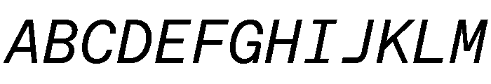 ABCFavoritMono BookItalic Font UPPERCASE