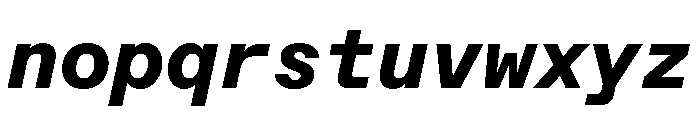 ABCFavoritMono ExtraboldItalic Font LOWERCASE
