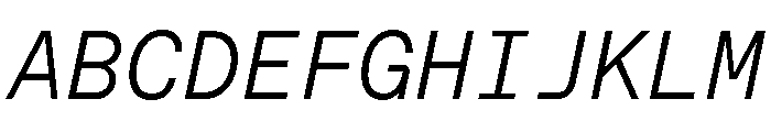 ABCFavoritMono LightItalic Font UPPERCASE