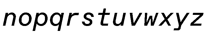 ABCFavoritMono RegularItalic Font LOWERCASE