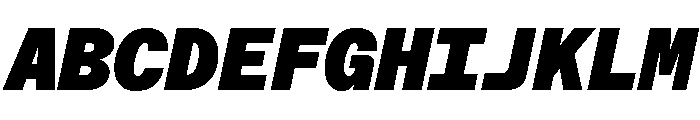 ABCFavoritMono UltraItalic Font UPPERCASE