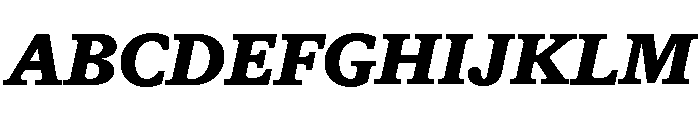 ABCGaisyr BlackItalic Font UPPERCASE
