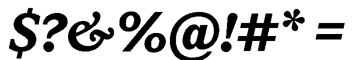 ABCGaisyr BoldItalic Font OTHER CHARS