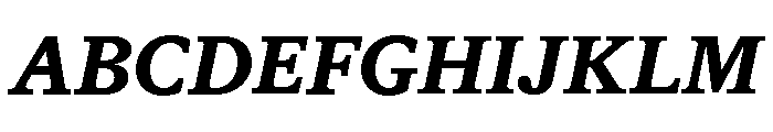 ABCGaisyr BoldItalic Font UPPERCASE