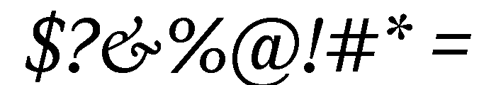 ABCGaisyr BookItalic Font OTHER CHARS