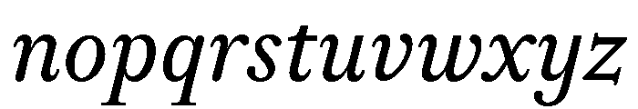 ABCGaisyr BookItalic Font LOWERCASE
