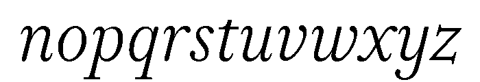 ABCGaisyr LightItalic Font LOWERCASE