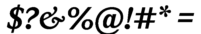 ABCGaisyr MediumItalic Font OTHER CHARS