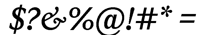 ABCGaisyr RegularItalic Font OTHER CHARS