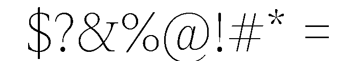 ABCGaisyr Thin Font OTHER CHARS