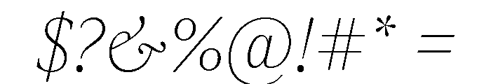 ABCGaisyr ThinItalic Font OTHER CHARS