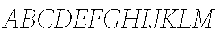 ABCGaisyr ThinItalic Font UPPERCASE