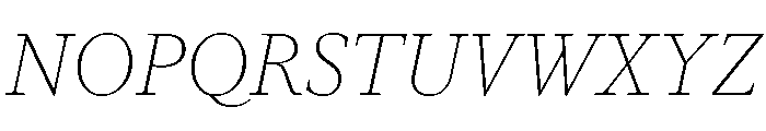 ABCGaisyr ThinItalic Font UPPERCASE