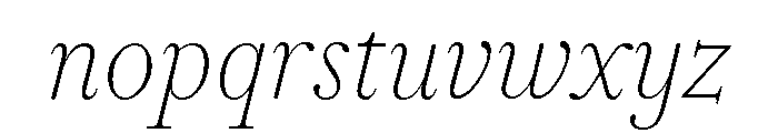 ABCGaisyr ThinItalic Font LOWERCASE