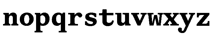ABCGaisyrMono Bold Font LOWERCASE