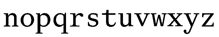 ABCGaisyrMono Book Font LOWERCASE