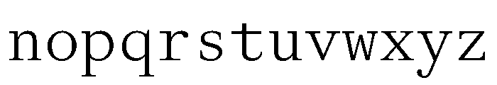 ABCGaisyrMono Light Font LOWERCASE