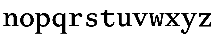 ABCGaisyrMono Regular Font LOWERCASE
