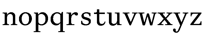 ABCGaisyrSemi Mono Book Font LOWERCASE