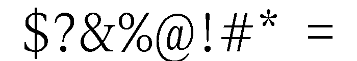 ABCGaisyrSemi Mono Light Font OTHER CHARS