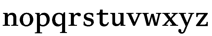 ABCGaisyrSemi Mono Regular Font LOWERCASE