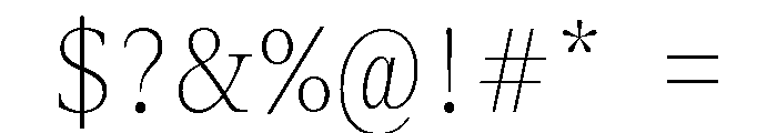ABCGaisyrSemi Mono Thin Font OTHER CHARS