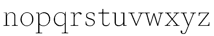 ABCGaisyrSemi Mono Thin Font LOWERCASE